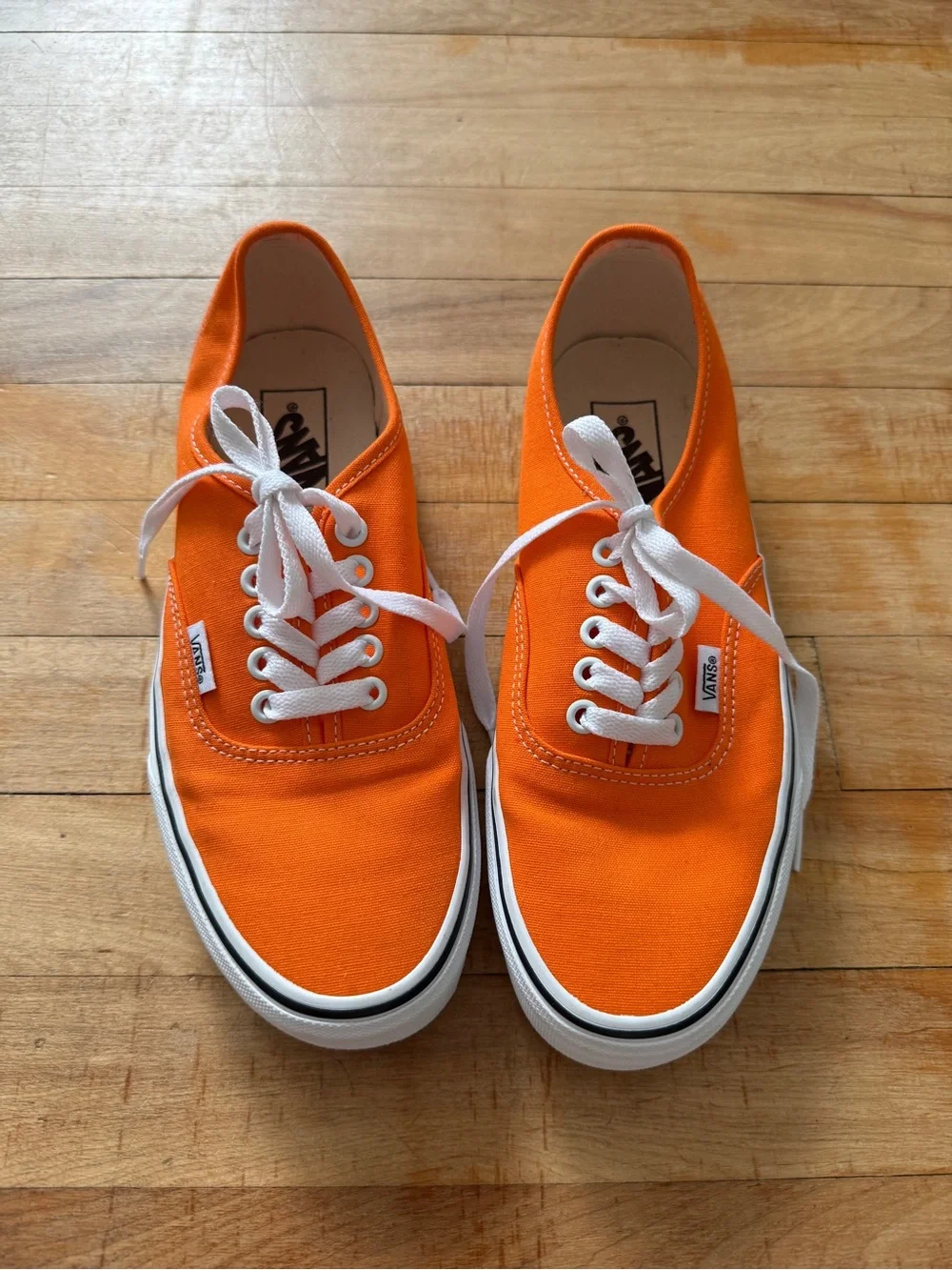 Vans Orange Canvas Low-Top Sneakers - Picture 1 of 4
